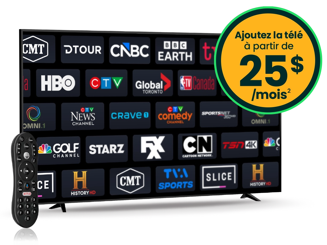 Xplore TV on a smart TV with popular channels — add TV from only $25/mo